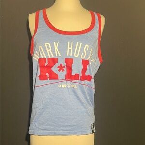 Flag Nor Fail Kids Light Blue and Red Tank Top